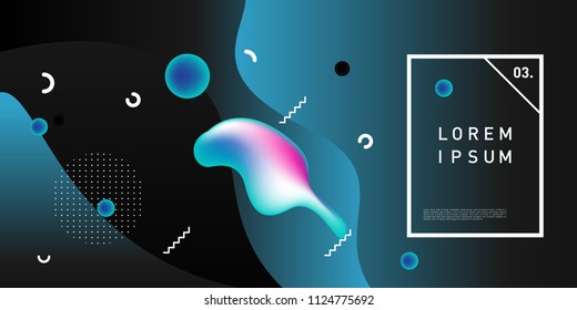 Liquid color background design. Fluid gradient shapes composition. Futuristic design posters. Eps10 vector.