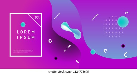 Liquid color background design. Fluid gradient shapes composition. Futuristic design posters. Eps10 vector.
