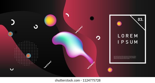 Liquid color background design. Fluid gradient shapes composition. Futuristic design posters. Eps10 vector.