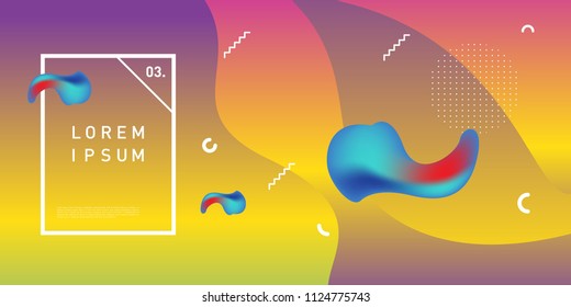 Liquid color background design. Fluid gradient shapes composition. Futuristic design posters. Eps10 vector.