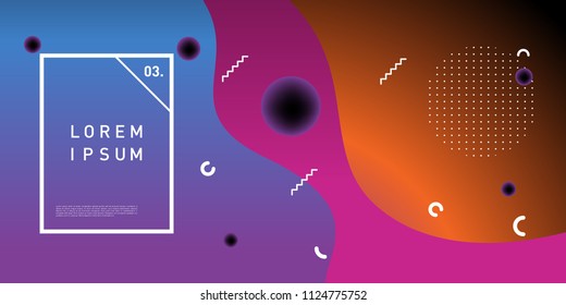 Liquid color background design. Fluid gradient shapes composition. Futuristic design posters. Eps10 vector.