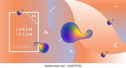 Liquid color background design. Fluid gradient shapes composition. Futuristic design posters. Eps10 vector.