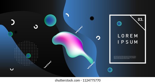 Liquid color background design. Fluid gradient shapes composition. Futuristic design posters. Eps10 vector.