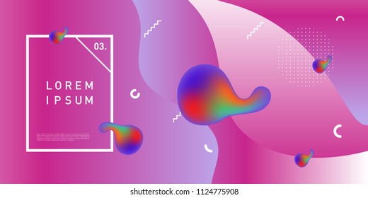 Liquid color background design. Fluid gradient shapes composition. Futuristic design posters. Eps10 vector.