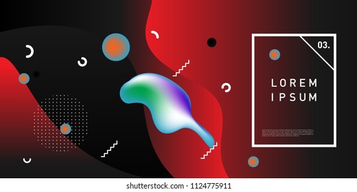 Liquid color background design. Fluid gradient shapes composition. Futuristic design posters. Eps10 vector.