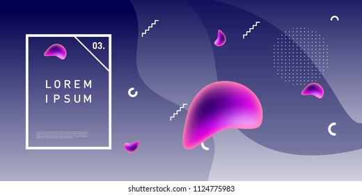 Liquid color background design. Fluid gradient shapes composition. Futuristic design posters. Eps10 vector.