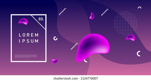 Liquid color background design. Fluid gradient shapes composition. Futuristic design posters. Eps10 vector.