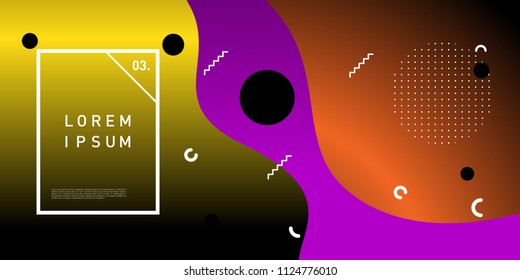 Liquid color background design. Fluid gradient shapes composition. Futuristic design posters. Eps10 vector.