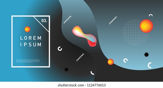 Liquid color background design. Fluid gradient shapes composition. Futuristic design posters. Eps10 vector.