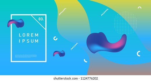 Liquid color background design. Fluid gradient shapes composition. Futuristic design posters. Eps10 vector.