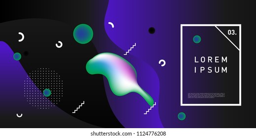 Liquid color background design. Fluid gradient shapes composition. Futuristic design posters. Eps10 vector.