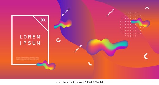 Liquid color background design. Fluid gradient shapes composition. Futuristic design posters. Eps10 vector.