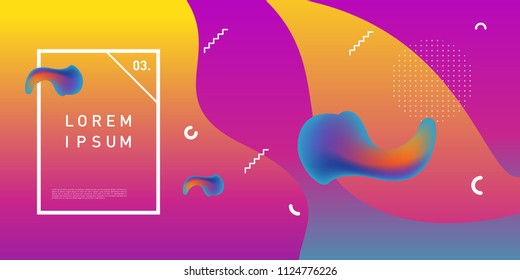 Liquid color background design. Fluid gradient shapes composition. Futuristic design posters. Eps10 vector.