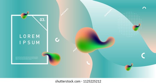 Liquid color background design. Fluid gradient shapes composition. Futuristic design posters. Eps10 vector.
