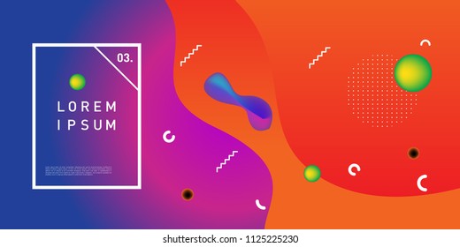 Liquid color background design. Fluid gradient shapes composition. Futuristic design posters. Eps10 vector.
