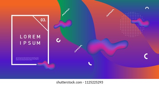 Liquid color background design. Fluid gradient shapes composition. Futuristic design posters. Eps10 vector.
