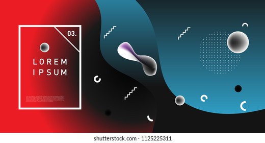 Liquid color background design. Fluid gradient shapes composition. Futuristic design posters. Eps10 vector.
