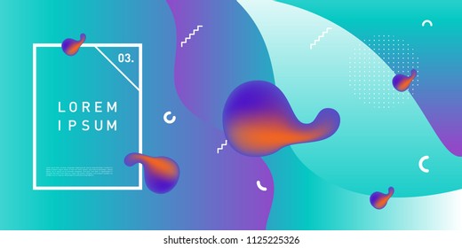 Liquid color background design. Fluid gradient shapes composition. Futuristic design posters. Eps10 vector.
