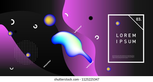 Liquid color background design. Fluid gradient shapes composition. Futuristic design posters. Eps10 vector.
