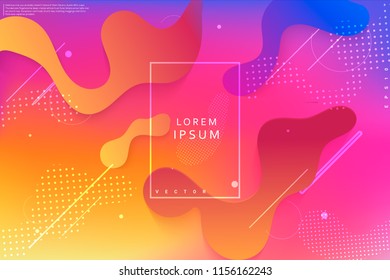 Liquid color background design. Fluid gradient shapes composition. Futuristic design posters. Eps10 vector.