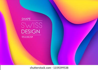 Liquid color background design. Fluid gradient shapes composition. Futuristic design posters. Eps10 vector.