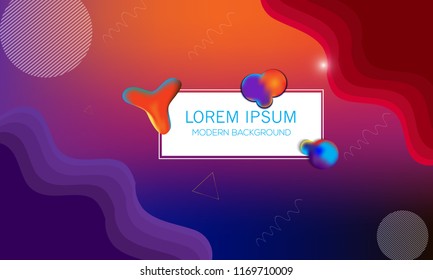 Liquid color background design. Fluid gradient shapes composition. Futuristic design posters. Eps10 vector