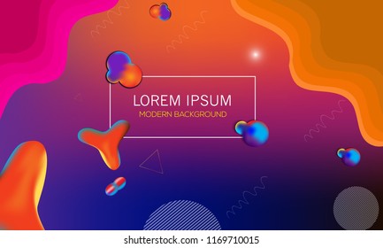Liquid color background design. Fluid gradient shapes composition. Futuristic design posters. Eps10 vector