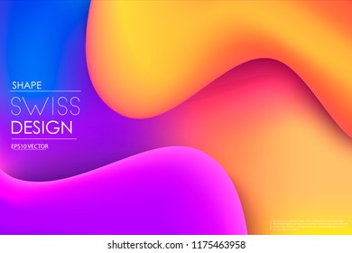 Liquid color background design. Fluid gradient shapes composition. Futuristic design posters. Eps10 vector.