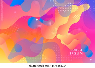 Liquid color background design. Fluid gradient shapes composition. Futuristic design posters. Eps10 vector.