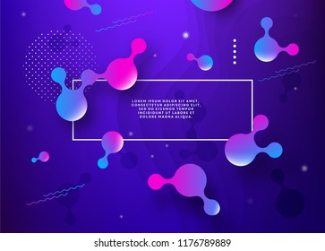 Flüssige Hintergrunddesigns. Flüssiges Farbverlauf formt futuristische Plakatgrafik. EPS10-Vektor.