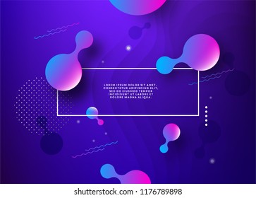 Liquid color background design. Fluid gradient shapes futuristic poster illustration. Eps10 vector.