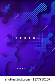 Liquid color background design. Fluid gradient shapes futuristic poster illustration. Eps10 vector.