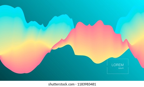 Liquid color background design. Fluid gradient shapes composition. Futuristic design posters. Eps10 vector.