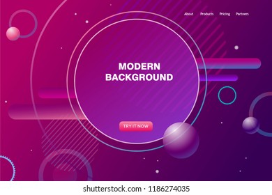 Liquid color background design.  Fluid gradient shapes composition. Vector pattern. Modern background