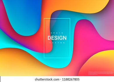 Liquid color background design. Fluid gradient shapes composition. Futuristic design posters. Eps10 vector.