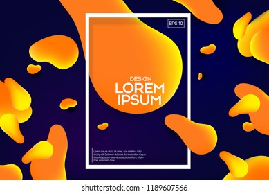 Liquid color background design. Fluid gradient shapes composition. Eps10 vector.