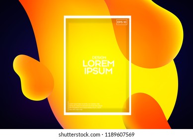 Liquid color background design. Fluid gradient shapes composition. Eps10 vector.