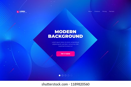 Liquid color background design. Fluid gradient shapes composition. Futuristic design landing page. Eps10 vector.