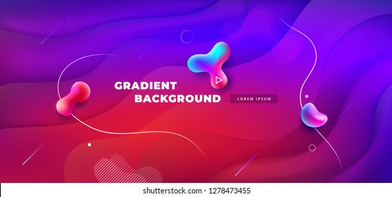 Liquid color background design. Fluid gradient shapes composition. Futuristic design posters. Eps10 vector.