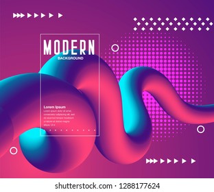 Liquid color background design. Fluid gradient shapes composition