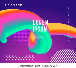 Liquid color background design. Fluid gradient shapes composition