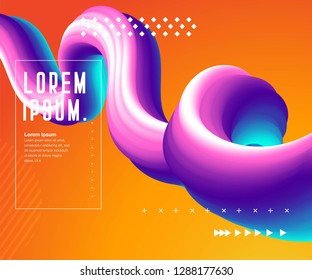 Liquid color background design. Fluid gradient shapes composition