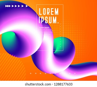 Liquid color background design. Fluid gradient shapes composition