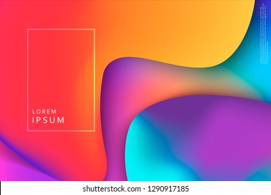 Liquid color background design. Fluid gradient shapes composition. Futuristic design posters. Eps10 vector.