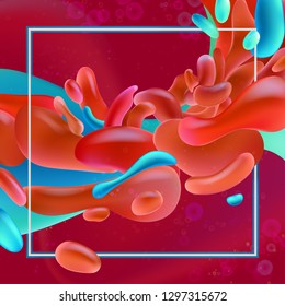 Liquid color background design. Fluid gradient shapes composition. Design posters. Vector illustration. Eps10
