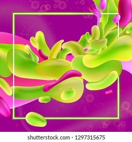 Liquid color background design. Fluid gradient shapes composition. Design posters. Vector illustration. Eps10