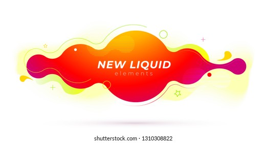 Liquid color background design. Fluid gradient shapes composition. Futuristic design posters. Eps10 vector.