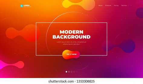 Liquid color background design. Fluid gradient shapes composition. Futuristic design posters. Eps10 vector.