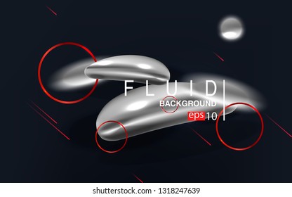 Liquid color background design Fluid gradient shapes composition futuristic