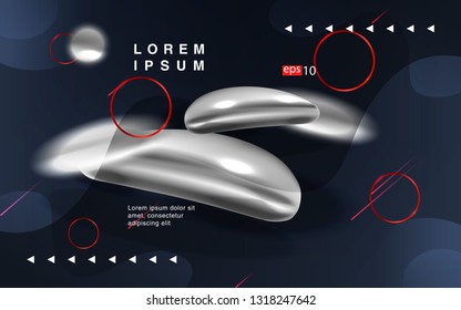 Liquid color background design Fluid gradient shapes composition futuristic